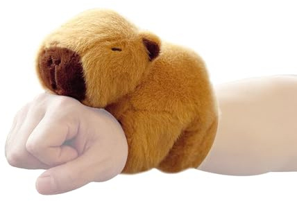 XPJBKC Capibara Peluche Pulsera, Pulsera Capibara para Niños, Capybara Slap Enrollables, para Niños y Niñas en Navidad, Fiestas de Cumpleaños, Fiestas de Disfraces