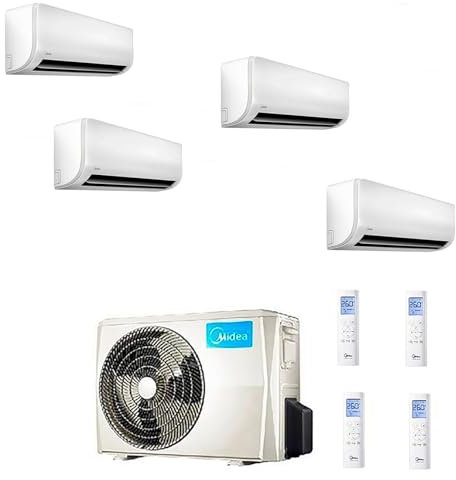 Climatizzatore Condizionatore QUADRI 9+9+9+12 Midea EXTREME EXCLUSIVE WI FI READY R32 U.E. M4OE-28HFN8-Q FULL DC INVERTER A++/A+