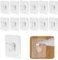 12 x Soporte Baldas Armario Adhesivo, Colgar Estanterias sin Agujeros, Soporte de Estante, Soportes Adhesivos de Plástico Transparente para Estanterías, Soporte para Baldas Armario Estante Adhesivo