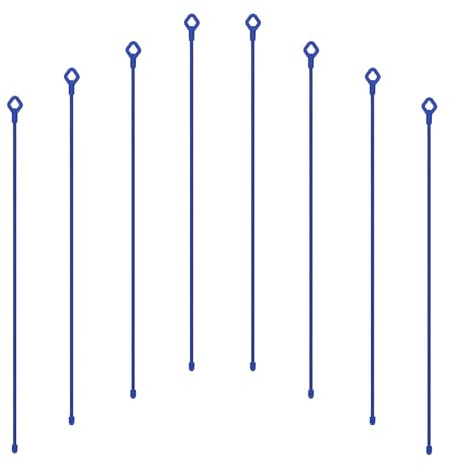 PATIKIL Rubber Twist Ties, 18 Inch Silicone Reusable Twist Ties Heavy Duty Bendable for Bundling Holding, 8 Pcs, Blue