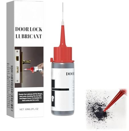 Kiuiom Dry Lube,Graphite Powder Spray,Graphite Lock Cylinder Lubricant Aerosol,Lock Cylinder Lubricant,Multipurpose Spray Suitable for Lubricating Door Locks,Window Hinges,60ml