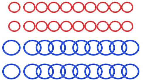 PATIKIL Anello Di Lancio In Plastica 2 Misure 40 Pezzi Anelli Sportivi Per Gioco Di Lancio Anelli Per Pratica Di Velocità E Agilità Rifornimenti Per Giochi All'Aperto Carnival Rosso/Blu