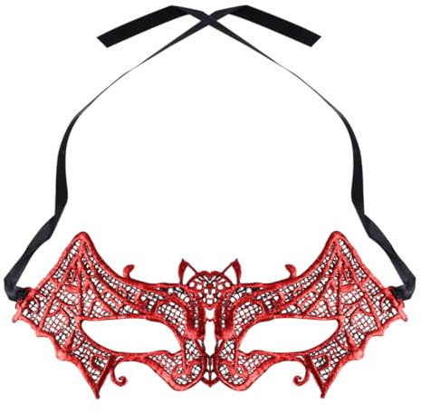 Kichvoe 1 Pièce Masque de Bat Masque de Soirée Demi pour Halloween Accessoire Cosplay Parfait pour Photos Amis Famille