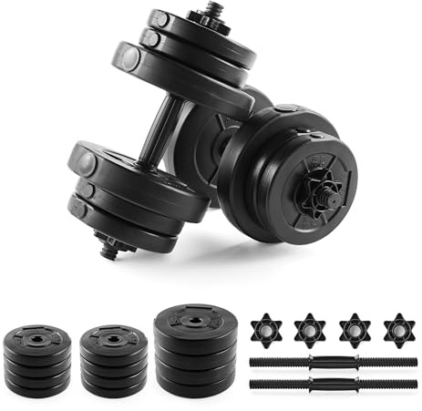 Phoenix Fitness Adjustable Dumbbell Set – 20kg Weight Set for Strength Training & Weight Lifting – Compact & Durable Home Gym Weights for Men & Women (20kg)