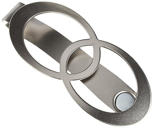 GARDINIA Raffspange Infinity mit Magnetverschluss, Metall, Edelstahl-optik, 13,5 x 5,5 cm