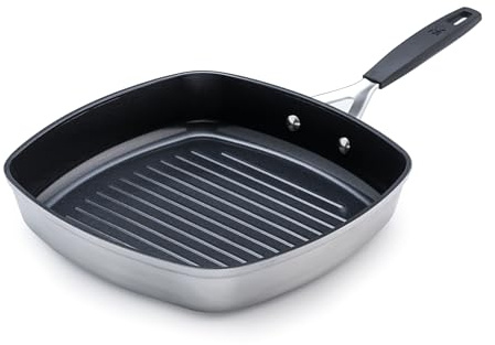 MasterPro Non-Stick Forged Aluminium Grill Pan, 28cm, Smart