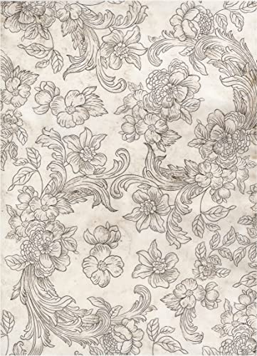 Zita´s Creative Rispapper A3 – blomma silhuett. Motiv halmsilke, halmsidenpapper, decoupage-papper