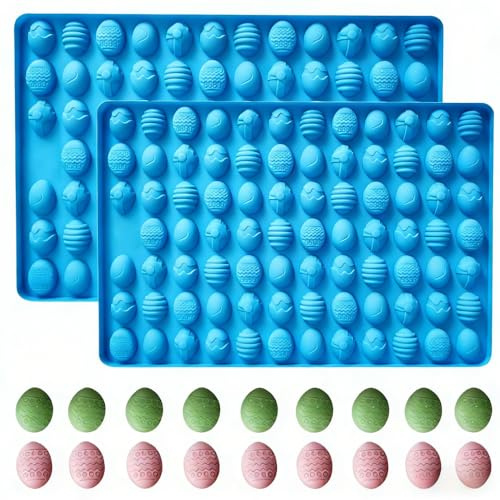 KAISHANE Easter Egg Silicone Mold, 72-Cavity Mini Candy Mold(1 Piece)