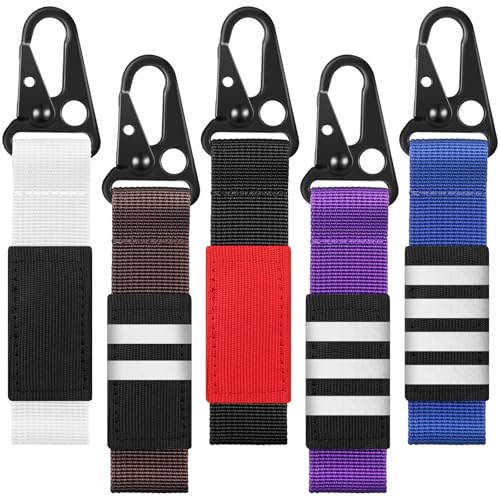 Landical 5 Pcs Jiu Jitsu Keychains BJJ Belt Promotion Gift Brazilian Jiu Jitsu Gift Purple Brown Black White Blue Belts for Martial Artist Belt Backpack Keyring
