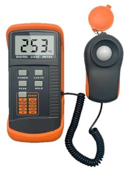 Compteur numérique UVA/UVB Luxmètre numérique 1330B, testeur de niveau de lumière numérique portable, détecteur d'éclairement de pointe photo LCD FC 200 K Lux Foot Candle FC Écran LCD rétroéclairé, fo
