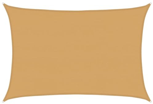 vidaXL Toldo de Vela Rectangular HDPE Arena 160 g/m² 5x6 m