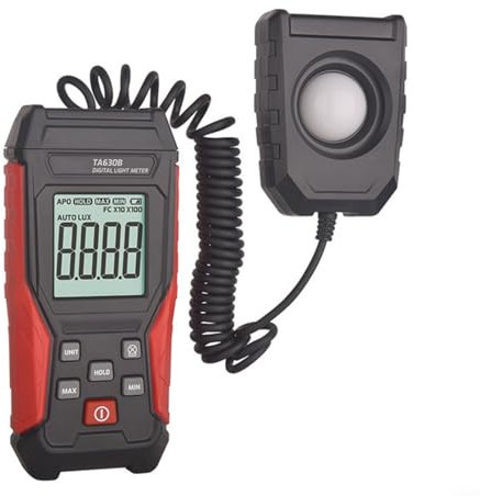 HOHOVYVY Luxmètre numérique TA630B 0-200 000 lux et unité Lux/FC Choisissez Luxmètre