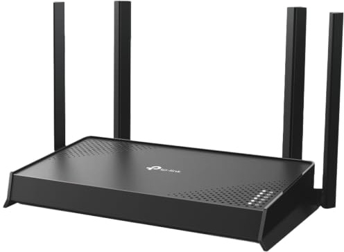 TP-Link BE3600 Wi-Fi 7 router, trådlös och trådbunden, upp till 3,6 Gbps, Gigabit-portar, MLO, spel och streaming, EasyNesh-kompatibel, enkel installation, HomeShield-säkerhet, VPN-stöd (Archer BE220)