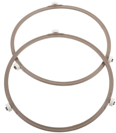 Alipis 2pcs White Plastic Microwave Tray Rotating Support Rings round Turntable Stand Wear-resistant Multi-function Base for Microwave Oven
