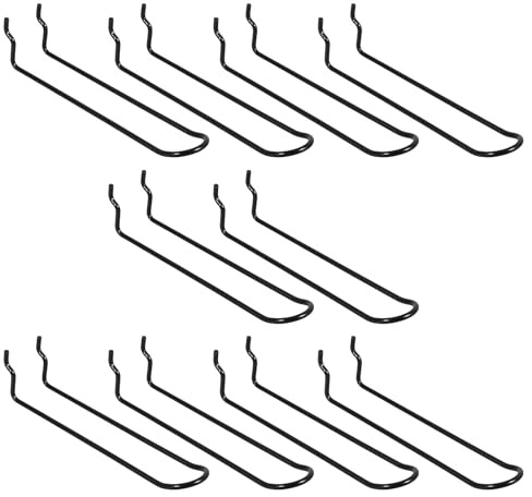 FOYTOKI Soporte para pared perforada de acero inoxidable, doble reforzado, 10 unidades, resistente a la corrosión, para garaje y taller para organización de herramientas