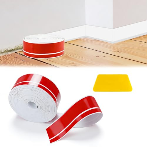 Feelhap Rodapiés Flexible Autoadhesivo,18M 50mm x 20mm Rodapie PVC Adhesivo