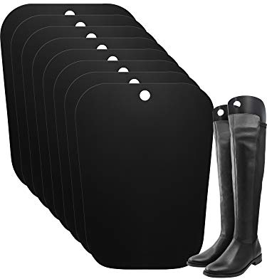 Bememo 8 Pieces Boot Shaper Form Inserts Tall Boot Support for Women and Men (Black, 16 Inch)
