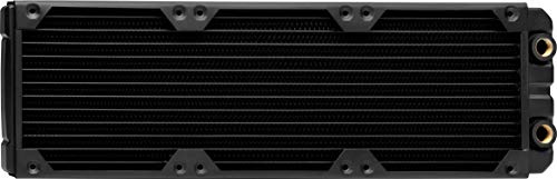 CORSAIR Hydro X Series XR5 240 mm Water Cooling Radiator (Dual 120 mm Fan Mounts, Easy Installation, Premium Copper Construction, Polyurethane Coating, Integrated Fan Screw Guides) Black