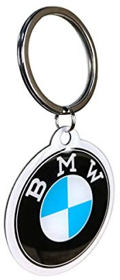 Nostalgic-Art Retro Schlüsselanhänger, Ø 4 cm, BMW – Logo – Geschenk-Idee für BMW Accessoires Fans, Original Lizenzprodukt (OLP), aus Metall, Vintage Design