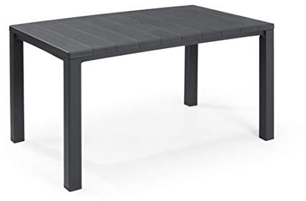 ALLIBERT JARDIN Tisch Julie, Holz, 4 bis 6 Personen, Graphit