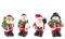 ideen mit herz Piccole statuette decorative | 4 pezzi | Renna, Babbo Natale, pupazzo di neve, bambino invernale | Figure di Natale (Statuette in piedi | Circa 7 cm di altezza)