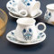 Karaca Bursa 6 Kaffeetassen 90 ml Mochatassen-Espressotassen Set aus Porzellan, Robuste Mokkatasse, Dicker Trinkrand, Material Porzellan