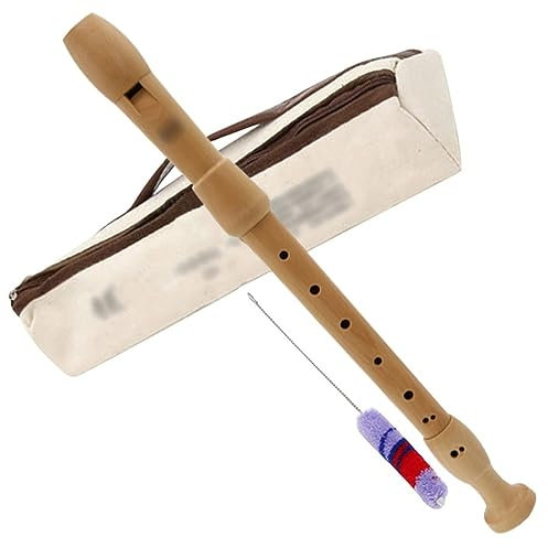 Blockflöteninstrument aus Ahornholz, Altblockflöte für Anfänger, Barock/Deutsche Griffweise, F-Tastenflöte, 3-teilig, mit Stofftasche/Reinigungsstab (Farbe: Primärfarbe, Größe: Barockstil)
