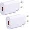 ZLONXUN 2 Piezas Cargador USB rapido – Enchufe de Carga Compatible con Samsung Galaxy,Huawei;Teléfonos móviles, tabletas, Auriculares, Consolas de Juegos,E-Book Reader (Máximo:18W)