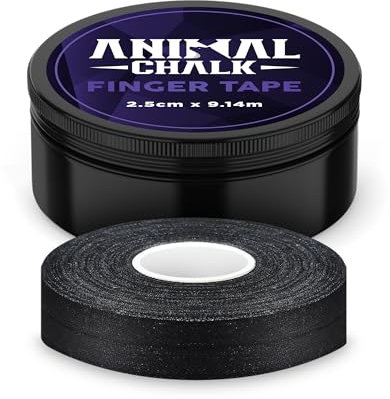 ANIMAL CHALK Fingerpflaster, Klettersport, Crossfit, 2,5 cm x 10 m, Sport wie BJJ Jiu Jitsu Fußball MMA Kampfsport Gewichtheben Gymnastik Pole Dance Padel Mouth Gewichte Volleyball