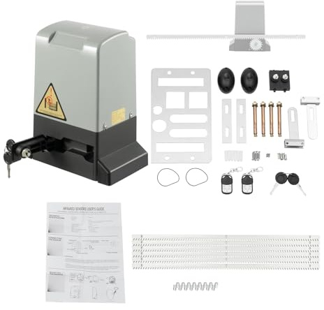 Azionamento elettrico scorrevole 370 W 1400 RPM per cancello scorrevole automatico apriporta 800 kg peso porta motore automatico IP44 con 2 apriscatole garage telecomando 6 telai