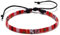 TRIPLE K&S Surfer armband Herren & Damen • 100% Wasserfest & Handmade • Perlen-Armband Boho Stoff-Armband • Hippie Sommer Strand-Schmuck (Crimson Caravan)