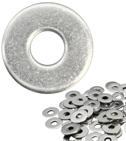 Flewdart arandelas metalicas M6 70pcs, 304 arandela plana de acero inoxidable M6 x 18mm, arandela inox metal para tuercas y tornillos
