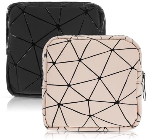 Bremorou Bolsa de almacenamiento de compresas sanitarias, bolsa de almacenamiento de servilletas sanitarias, kit portátil para el primer período de cuidado femenino con bolsa de tampón, soporte para