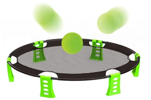 Spike Ball Game Juego, el Set de Juegos Al Aire Libre Incluye Jugar a la Red con 6 Bolas, Bolso con Cordón, Bomba de Pelota para Parque, Patio Trasero, Playa Descubrir la Nueva Tendencia Deportiva