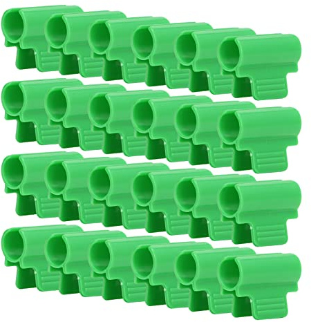 24 pz Morsetti per serra Testa singola Copertura Rete Tunnel Cerchio Clip A prova di insetti Capannone Pellicola ombreggiante Asta di rete Pinze (19 mm)