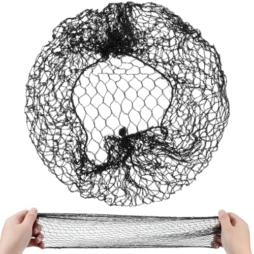 Larrel 12 Stück Nylon Haarnetz, Dickeres Haarnetz Schwarz Unsichtbar Haarnetze Wiederverwendbare Nylon Haar Netze Haarnetze Bun Wiederverwendbares Netzperückennetz für Frauen