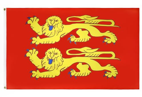 AZ FLAG - Drapeau Basse-Normandie - 150x90 cm - Drapeau Bas-Normand 100% Polyester Avec Oeillets Métalliques Intégrés - Pavillon 110 g