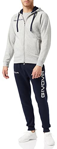 GIVOVA TUTA KING FELPA GRIGIO/BLU Tg. L