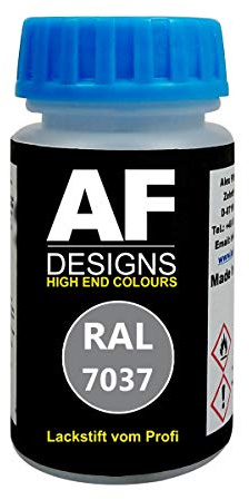 Alex Flittner Designs Pennello per verniciatura RAL 7037 GRIGIO POLVERE opaco 50ml ad asciugatura rapida Acrilico