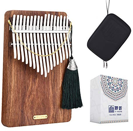 LingTing Kalimba LT-K17P 17 Tasten Kalimba Mbira Daumenklavier, Geschenk für Kinder und Erwachsene, Anfänger (Meeresflüsterer)
