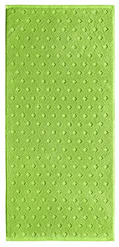 Erwin Müller Walk-Frottier Handtuch Baden Baden apfelgrün Größe 50x100 cm - extra saugstark, schnell trocknend, samtweich, beidseitige Schlaufen