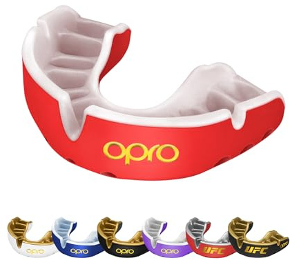 OPRO Mundschutz – Gold-Level Zahnschutz für Boxen, Kampfsport, MMA, Erwachsene & Kinder – Selbstanpassende Schiene für Hockey, Kickboxen, Rugby – Premium Passform – Mit zahnärztlicher Garantie