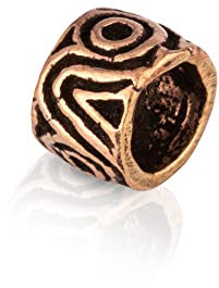 NKlaus Bronze Bartperle Antik Rustikal look Germanisch Keltisch Wikinger Gothic 3146