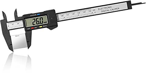 Vinabo Pie de Corredera Digital, 150 mm/6 Pie de Corredera Digital, Herramienta de Medición Electrónica con Gran Pantalla LCD, para Mediciones Externas, Internas, Profundidad y Paso