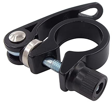Sanmum 1 Pc Bike Seat Post Clamp, 25.4mm Aluminum Alloy Seat Tube Clip