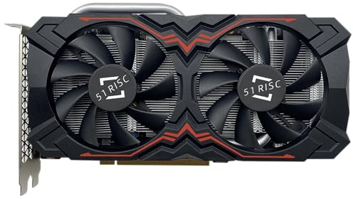 51RISC GeForce GTX 1660 Super Graphics Card, 6GB GDDR6 Gaming PC GPU 192bit Video Card PCIe 3.0 x16 DP HDMI DVI Display 1660S Game Cards