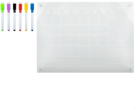 snökontroll magnetisk kylskåpskalender, månadskalender veckokalender akryl magnetisk kalender planeringstavla memo (för A3)
