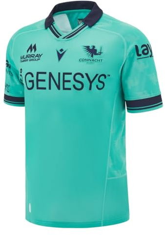 Macron Connacht Rugby Euro - Camiseta de manga corta, turquesa, XXL
