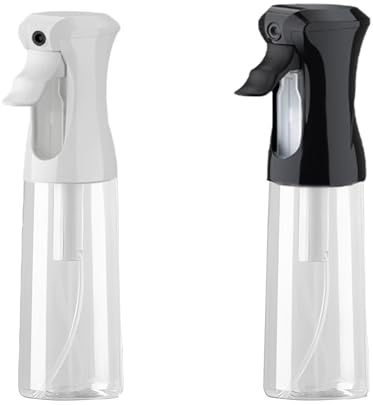 THINTON Mist Spray Bottle for Hair (6.8oz/200ml) - 2 Pcs Continuous Spray Bottle for Hairstyling, Cleaning, Plant and Gardening