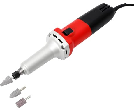 Smerigliatrice diritta da 6 mm, smerigliatrice elettrica con 3 teste abrasive, smerigliatrice per levigatura, fresatura e sbavatura, 600 W, 220 V, 27000 rpm